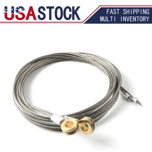 Door Trailer Door Roll Up Door Cables (Pair) 110" with 5/16" Eye Brass - Picture 1 of 6