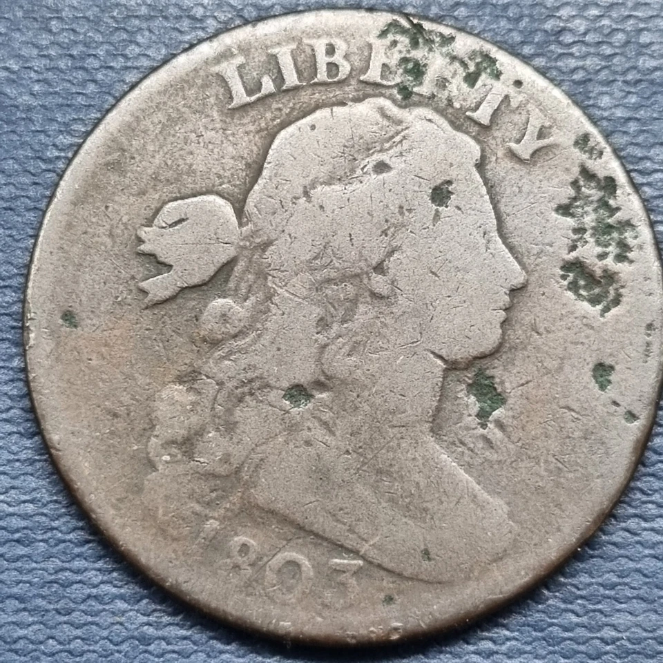 1803 Draped Bust Large Cent 1c Better Grade Details #82326 - Image 1 of 2