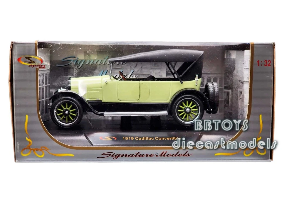 1919 CADILLAC TYPE 57 PHAETON LIME 1/32 DIECAST MODEL BY SIGNATURE MODELS 32363 - Image 1 of 1