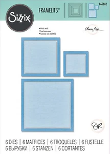 Sizzix Framelits Square Frames 6pk #665662 Retail $14.99 use with Shaker Panes! - Picture 1 of 4