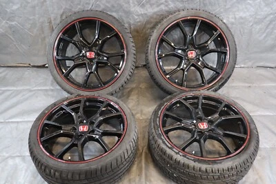 2020 HONDA CIVIC TYPE-R TOURING OEM WHEEL & TIRES 19X8 245/35ZR19 *CURB RASH* - Image 1 of 4