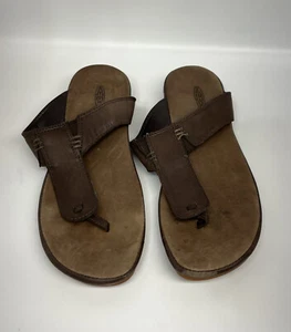 KEEN 1008680 Women's Brown Leather Emerald City Thong ll Sandals Size 8.5 - Picture 1 of 6