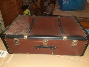 VALIGIA DI CARTONE VINTAGE ANTIQUARIATO MODERNARIATO - Foto 1 di 5