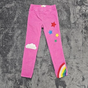 Mini Boden Cloud, Stars and Rainbow Applique Corduroy Pants Pink 9 Years - Picture 1 of 9