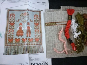 Swedish Nordiska Niab Couple Bonad Kit 1977 Mcm No Metal Ware Started - Picture 1 of 5