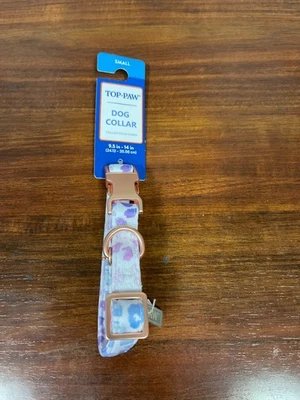 Top Paw Dog Collar Pink/Blue/Purple Animal Print Small (9.5"-14") - Image 1 of 2