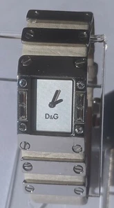 Dolce & Gabbana "Time" Watch Silver Tone Running & Looks Very Nice w/Gemstones - Picture 1 of 12