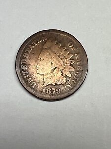 1879 Indian Head Cent Penny, Better Date, Scarce Add To Your Collection Book
