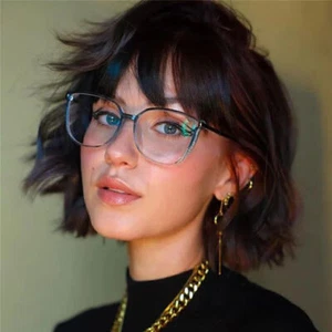 Ladies Mens Anti Blue Light Reading Glasses Large Frame Fashion Designer Styleゞ - Picture 1 of 16
