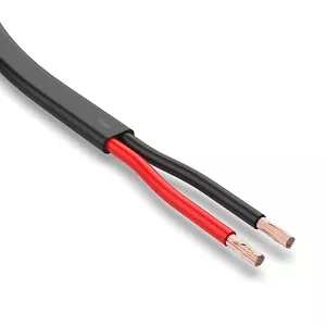 25m Schlauchleitung Fahrzeugleitung FLYY 2x4,0mm² Flachkabel sw/rt Anhängerkabel - Bild 1 von 6