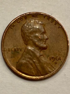 1961 Lincoln Cent Die Error Missing I Denver Mint Penny 1c Coin - Picture 1 of 3