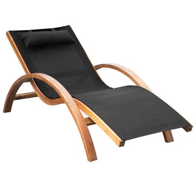 Outdoor Chaise Lounge Mesh Patio Recliner Chair with Pillow for Pool Beach Deck - Image 1 of 4