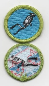 Scuba Diving Merit Badge, Type L, "Since 1910" Back (2015-Current), Mint! - Picture 1 of 1