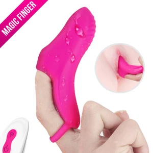 Couple Women Finger Vibrator Clit G-spot Stimulator Dildo Masturbator Sex-Toy US - Picture 1 of 10