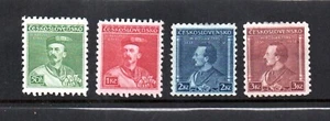 Czechoslovakia 1932 old set M. Tyrs stamps (Michel 314/17) MLH - Picture 1 of 2