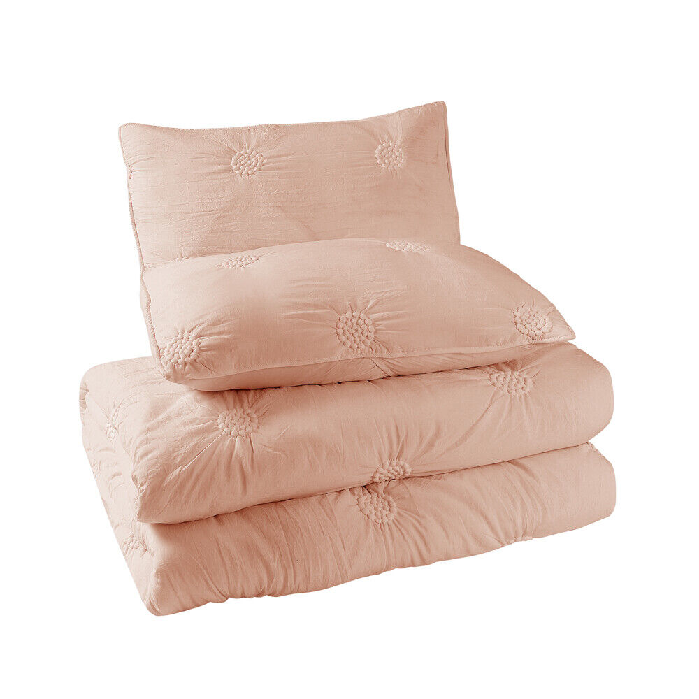 Summer Quilt Pintuck Microfiber Bedspread Lightweight Comforter Set Queen King