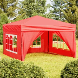 Vidaxl partytent inklapbaar met zijwanden 3x3 m rood - Picture 1 of 3