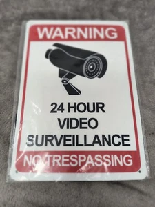 Warning Sign No Trespassing 24Hr Video Surveillance UV Protected Set of 3 - Picture 1 of 6