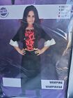 Childs Halloween Girls  Fancy Dress Costume Kids Vampire Outfit age 10-12