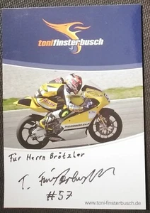 10655 Toni Finsterbusch Motorrad Autogrammkarte original signiert - Bild 1 von 2