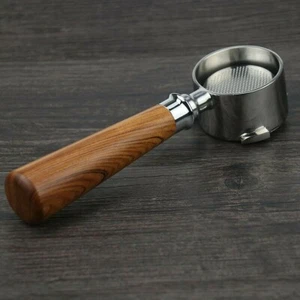 Replacement 51mm Coffee Bottomless Portafilter Filter Tools Mahogany Wood Handle - Picture 1 of 10