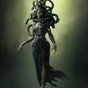 Medusa la Gorgona | Figura Impresa en 3D | DnD | Pathfinder | Wargaming - Imagen 1 de 11