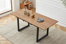 Square Extendable Dining Table, Metal Leg, Modern Space Saving for Living Room