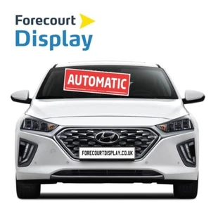 10 x Auto/Fahrzeug zu verkaufen AUTOMATIK Kunststoff Mehrweg Schilder ROT - Bild 1 von 2