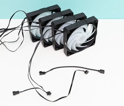 New: 4 Pack - Phanteks D-RGB 120mm 4 Pin PWM Fan (Skiron MG-F120 D-RGB) - Image 1 of 4