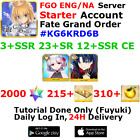 [ENG/NA][INST] FGO/Fate Grand Order Starter Account 3 + SSR 210 + Tix 2020 + SQ #KG6