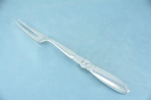 Georg Jensen Cactus Sterling Silver 9-1/8" Cold Meat Serving Fork No Monogram - Picture 1 of 7