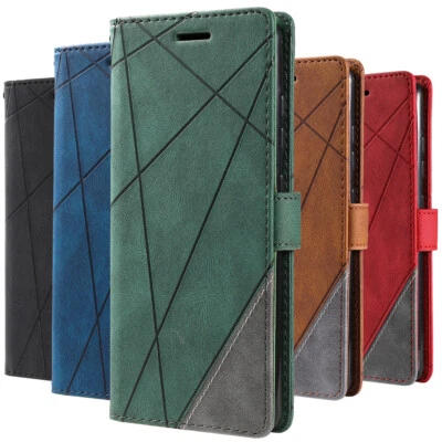 Leather Flip Card Wallet Book Cover Case For Xiaomi 13 Poco X3 10T Redmi Note 9S - Image 1 of 4
