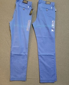Polo Ralph Lauren Men's Blue Stretch Straight Fit Chino Pants Sz 34x32 READ - Picture 1 of 12