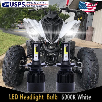 For Yamaha Raptor 700 700R 2006-2018 - 6000K LED Headlights Bulb Hi Low Beam C9B - Image 1 of 4