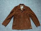 vintage WESTERN split cowhide M brown RANCHER shirt jac SUEDE leather 40