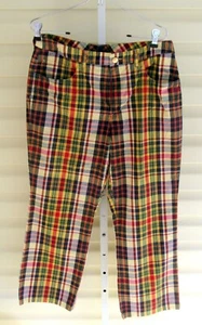 Ralph Lauren kurze Damenhose Größe 12 marineblau kariert adrette Sommer - Bild 1 von 3