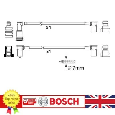 Kit de cabo de ignição BOSCH para Porsche 944 81-91 94460900502, 0986356377 - Imagem 1 de 4