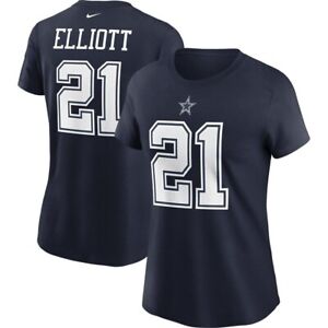 Dallas Cowboys Nike Women's Size Small Navy T Shirt Ezekiel Elliott #21 Tee