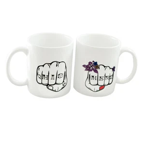 Twin Mug Set Contemporary His & Hers Design XCMN218 - Picture 1 of 1