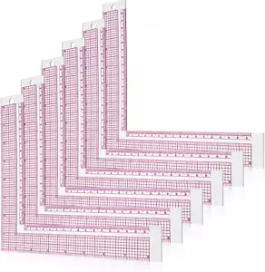 Plastic Sewing Ruler L Shaped Ruler Clear Right Angle Measure Tailor for Craft T - Picture 1 of 7