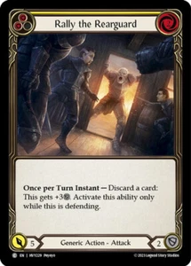 Rally the Rearguard (Yellow) Common Heavy Hitters Flesh and blood TCG NM - Picture 1 of 1