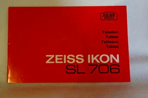 #A0263 - Zeiss Ikon SL706 manuale istruzioni manuale - Foto 1 di 1