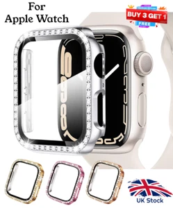 For Apple Watch Series 9/Series 8/Series 7 45mm, Women Bling Crystal Hard Case - Picture 1 of 36