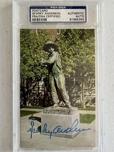 Sparky Anderson PSA DNA Coa Signed Double Day Field Sand Lot Kid Postcard - Picture 1 of 2