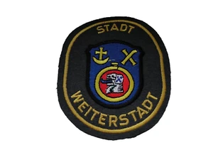 Polizei-Aufnäher   Ordnungsamt Weiterstadt  ca  10x8 cm - Picture 1 of 2