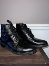THURSDAY BOOT COMPANY CAPTAIN BLACK LEATHER BOOTS 9.5 NICE QUALITY
