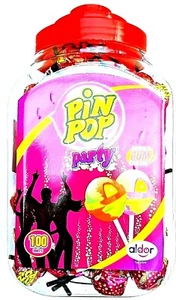 LOLLIPOPS PIN POP PARTY BUBBLEGUM FILLED LOLLIES KIDS PARTY BAG FILLER SWEETS - Picture 1 of 9