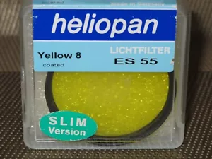 55mm - Heliopan Yellow 8  Slim Filter New           #55f-n2 - Picture 1 of 1