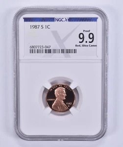 Proof 9.9 UCAM RD 1987-S Lincoln Memorial Cent NGC X NGCX - Picture 1 of 7