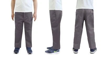 Pantalones de uniforme escolar para niños nuevos talla 4-16 estilo regular y husky frente plano nuevos con etiquetas nuevos Foto 1 de 4
